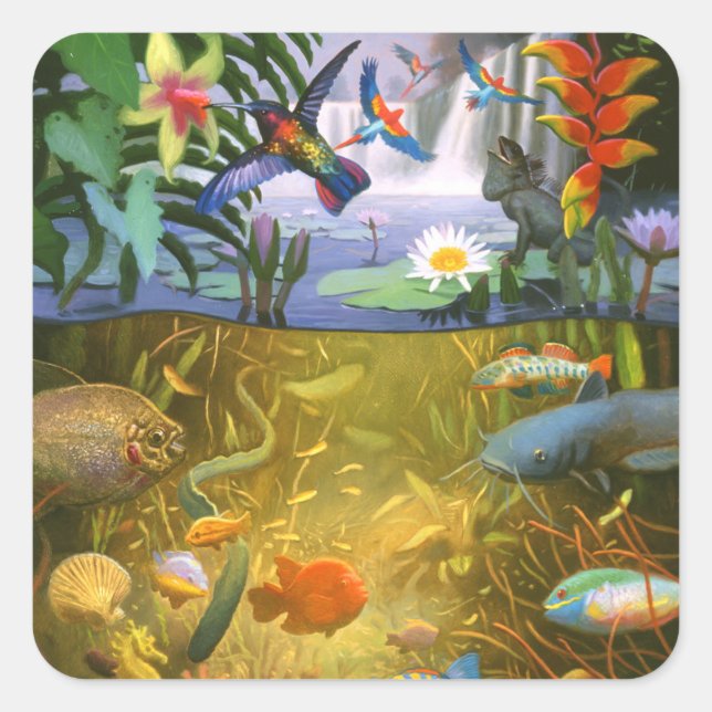 Sticker Rainforest Wildlife (Devant)