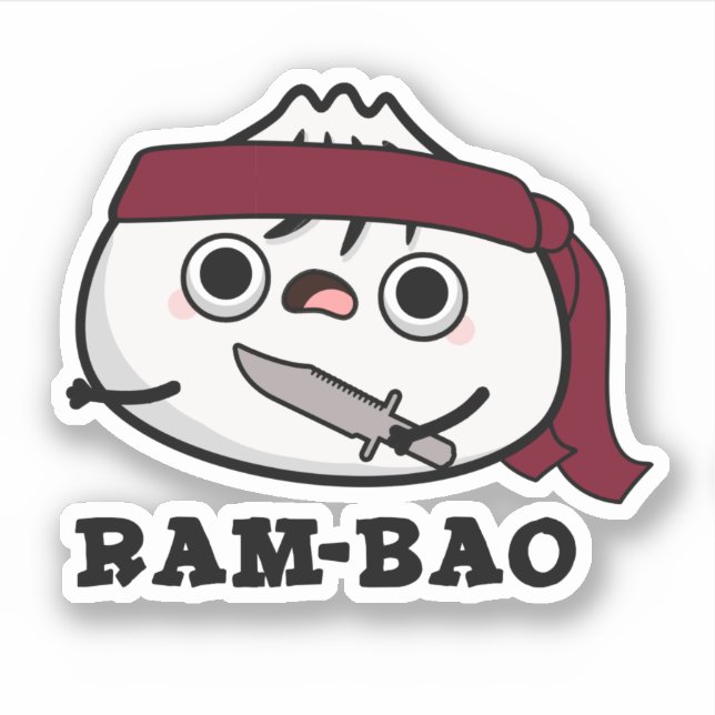 Sticker Ram-bao Drôle Soldat Dimsun Pun (Devant)
