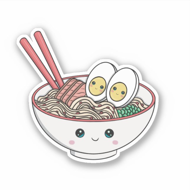 Sticker Ramen Noodle Bowl (Devant)