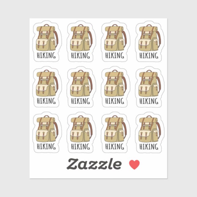 Sticker Randonnée Backpacks Trip Mountain Escalade Planner (Feuille)