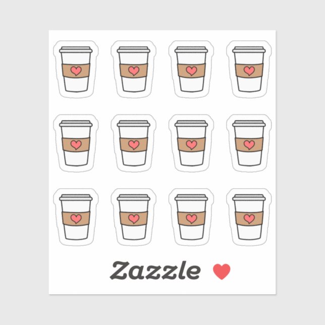 Sticker Rappel de pause café Tasses à café Bujo Planificat (Feuille)