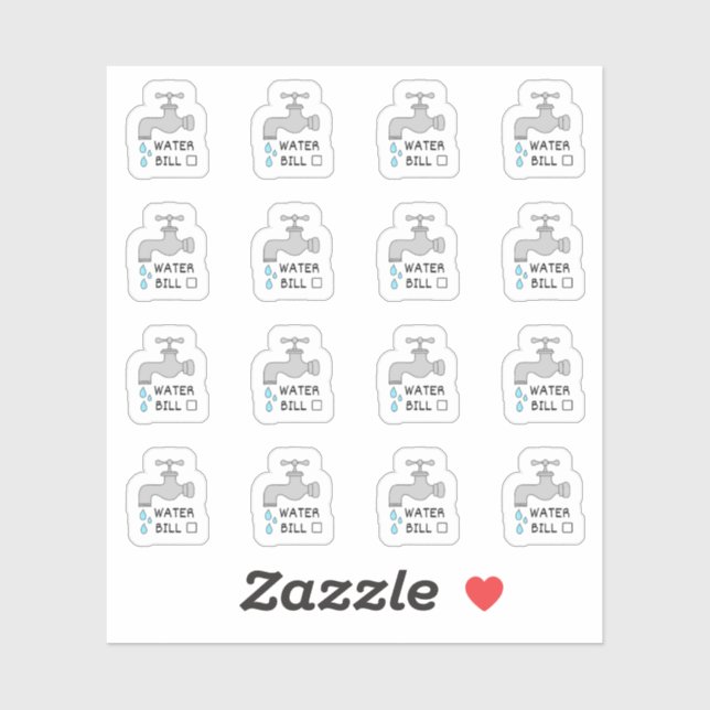 Sticker Rappel de planificateur de budget de facture de se (Feuille)