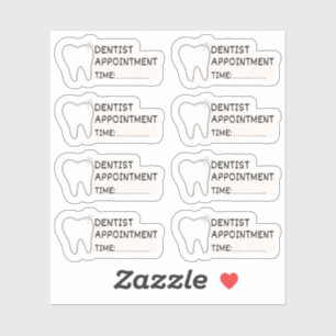 Sticker Rappel de rendez-vous chez le dentiste Bujo Planne