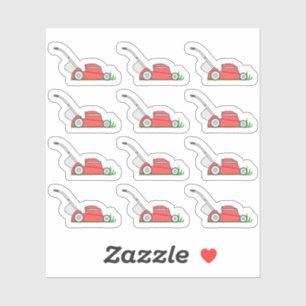 Sticker Rappel de travail du triage de tonte de pelouse Bu