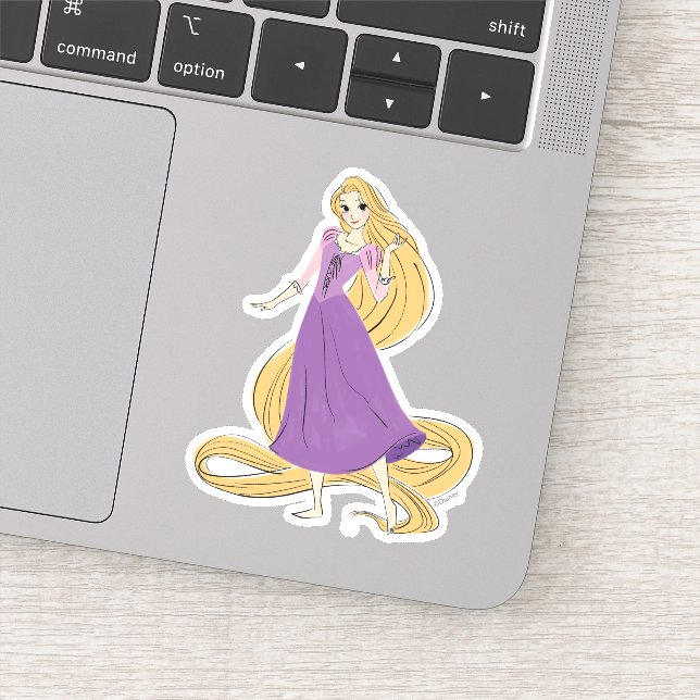 Sticker Rapunzel en mouvement (Détail)