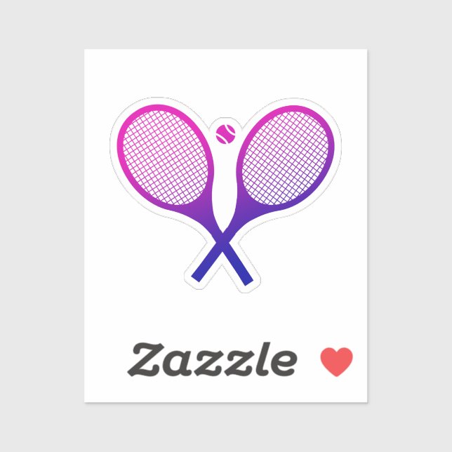 Sticker Raquettes de tennis Magenta à violet Ombre (Feuille)