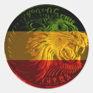 Sticker Rasta Lion d'Éthiopie