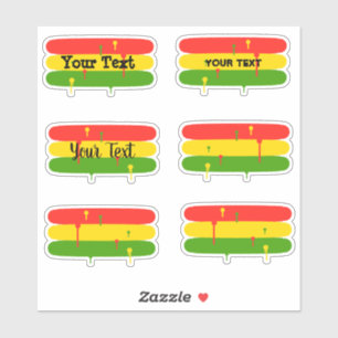 Sticker Rasta rustique rayures