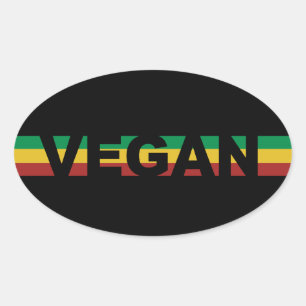 Sticker Rasta Striped Vegan