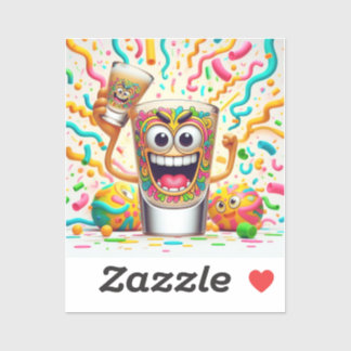 Sticker Rave Party Shot Glass – vibrant Fun 