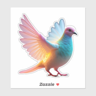 Sticker Rayant Rainbow Dove