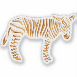 Sticker Rayure dorée zèbre