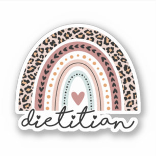 Sticker RD Diétitian Rainbow, Diététique Cadeau