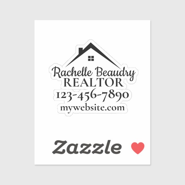 Sticker Real Estate Marketing Custom Realtor (Feuille)