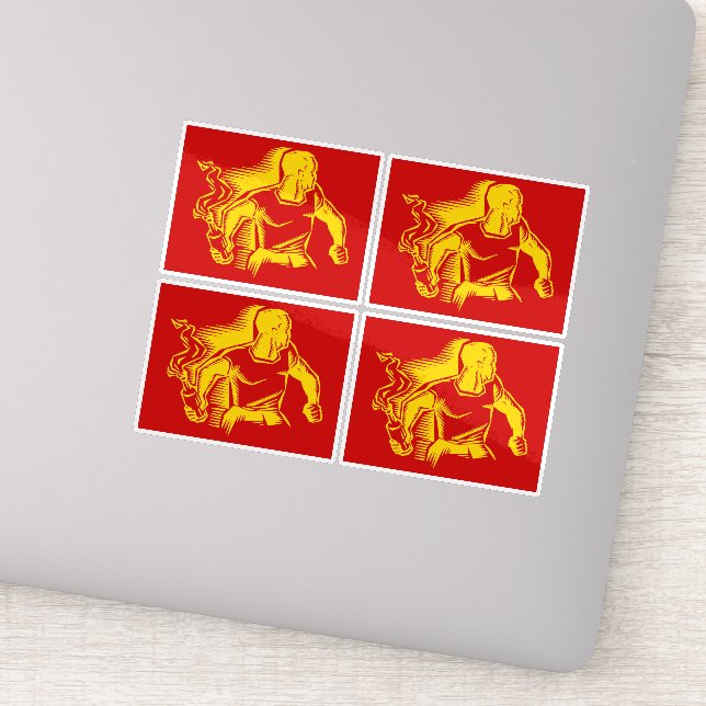 Sticker Rebel, Molotov Cocktail, Riots, Communist Style (Détail)