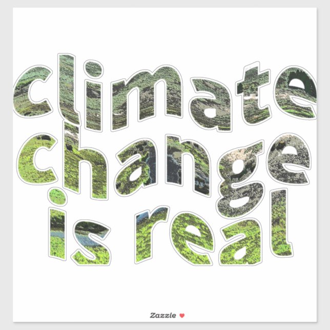 Sticker Réchauffement climatique de sensibilisation au Jou (Feuille)
