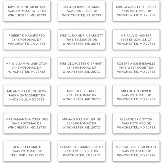 Sticker Recipient Name 18 Shipping Large Address Labels (Devant)