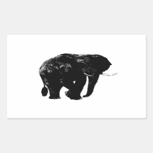 Sticker Rectangle éléphant