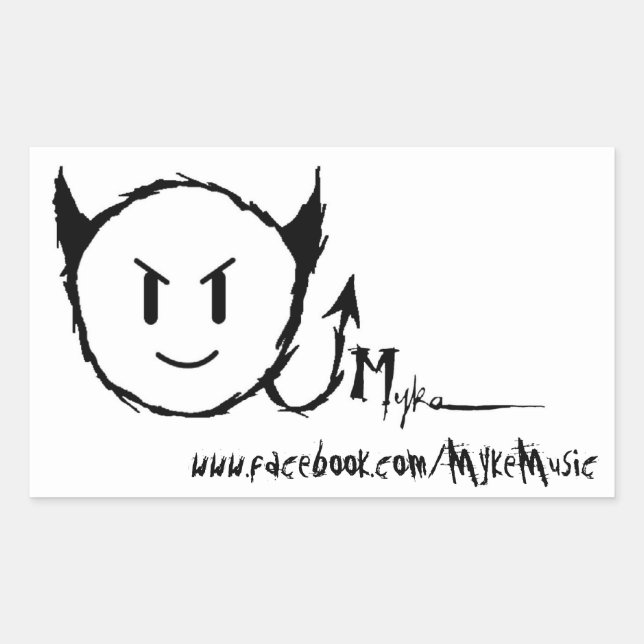 Sticker Rectangle Myke (Devant)