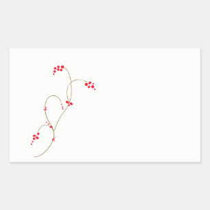 Sticker Rectangle rouge Berry