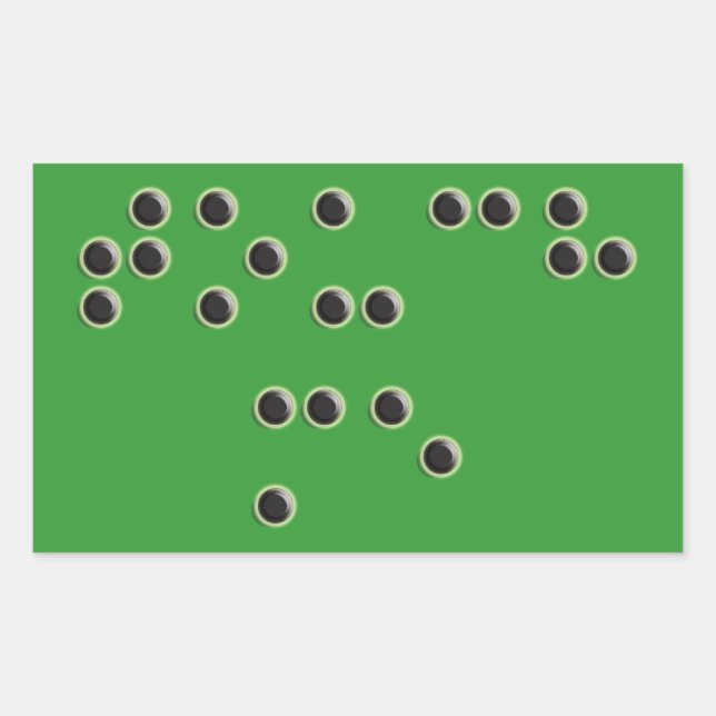 Sticker Rectangle Touchez-moi (Braille) (Devant)