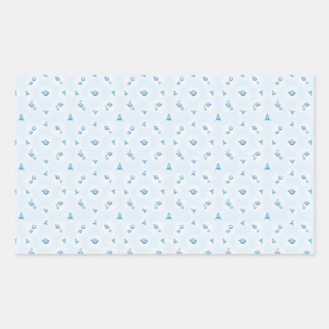 Sticker Rectangulaire 006 espace (Devant)