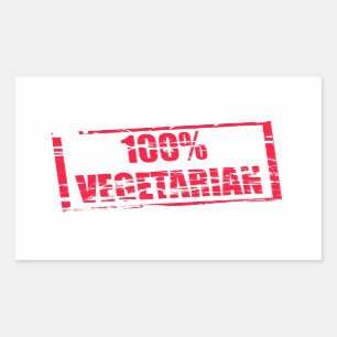 Sticker Rectangulaire 100% végétarien