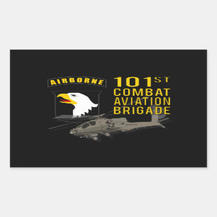 Sticker Rectangulaire 101e aviation de combat - Apache