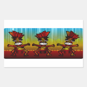 Sticker Rectangulaire 1312743176_Vector_Clipart hommes Hawaiian Tiki