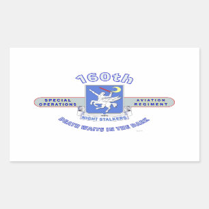STICKER RECTANGULAIRE 160E SOAR DU RÉGIMENT D'AVIATION D'OPÉRATION SPÉCI
