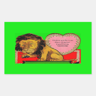 Sticker Rectangulaire 1930 Valentine La part du lion dans mon amour