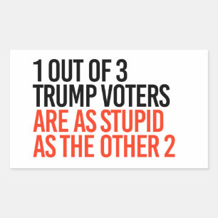 Sticker Rectangulaire 1 électeur Trump sur 3