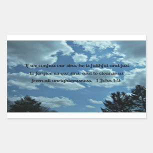 Sticker Rectangulaire 1 Jean 1:9