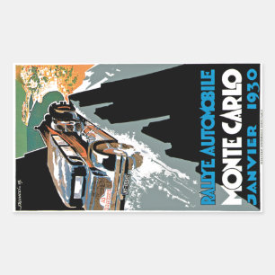 Sticker Rectangulaire 2e Grand Prix Automobile de Monte Carlo