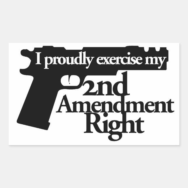 Sticker Rectangulaire 2ème amendement (Devant)