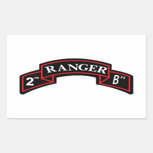 Sticker Rectangulaire 2nd Ranger Battalion - 2ème bataillon de Ranger
