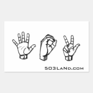 Sticker Rectangulaire 503 Handz avec URL
