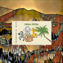 5Anniversaire Jungle Safari Elephant Zebra Tiger