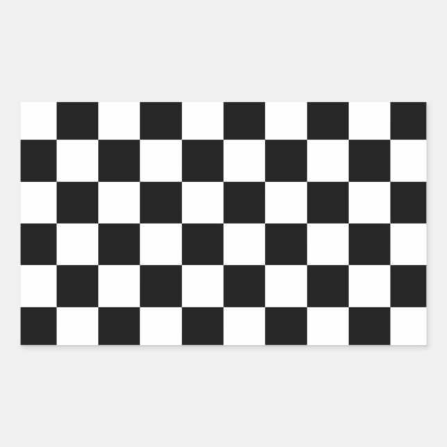 Sticker Rectangulaire à damiers Drapeau Conception Conception Chess Chec (Devant)
