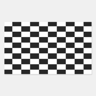 Sticker Rectangulaire à damiers Drapeau Conception Conception Chess Chec