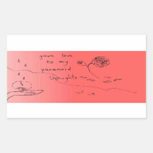 Sticker Rectangulaire a donné l'amour