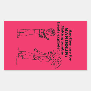 Sticker rectangulaire à explosion de mandoline