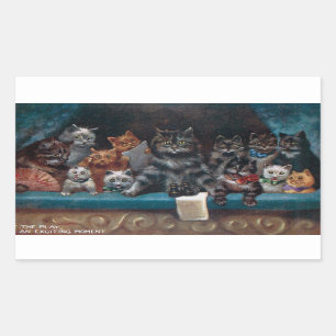 Sticker Rectangulaire À la pièce - Moment passionnant par Louis Wain