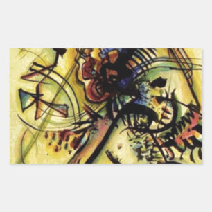 Sticker Rectangulaire À la voix inconnue de Kandinsky