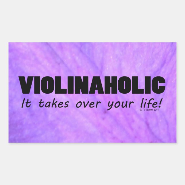 Sticker rectangulaire à vie violinaholique (Devant)