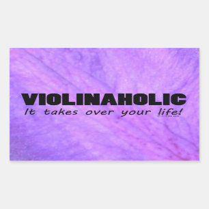 Sticker rectangulaire à vie violinaholique