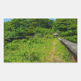Sticker Rectangulaire Abandoned Whitacre Mill Viaduct, Huddersfield