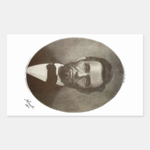 Sticker Rectangulaire Abe Lincoln Président américain Vintage Portrait U