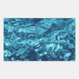 Sticker Rectangulaire Abrégé sur bleu
