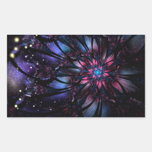 Sticker Rectangulaire Abstract fractal flower design.